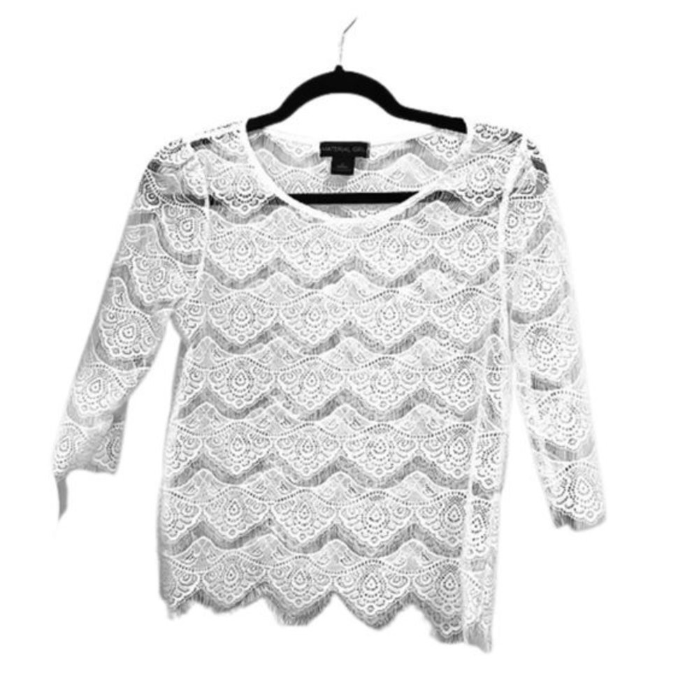 MATERIAL GIRL | Lace Blouse | White | Small | Spring Essential 🤍